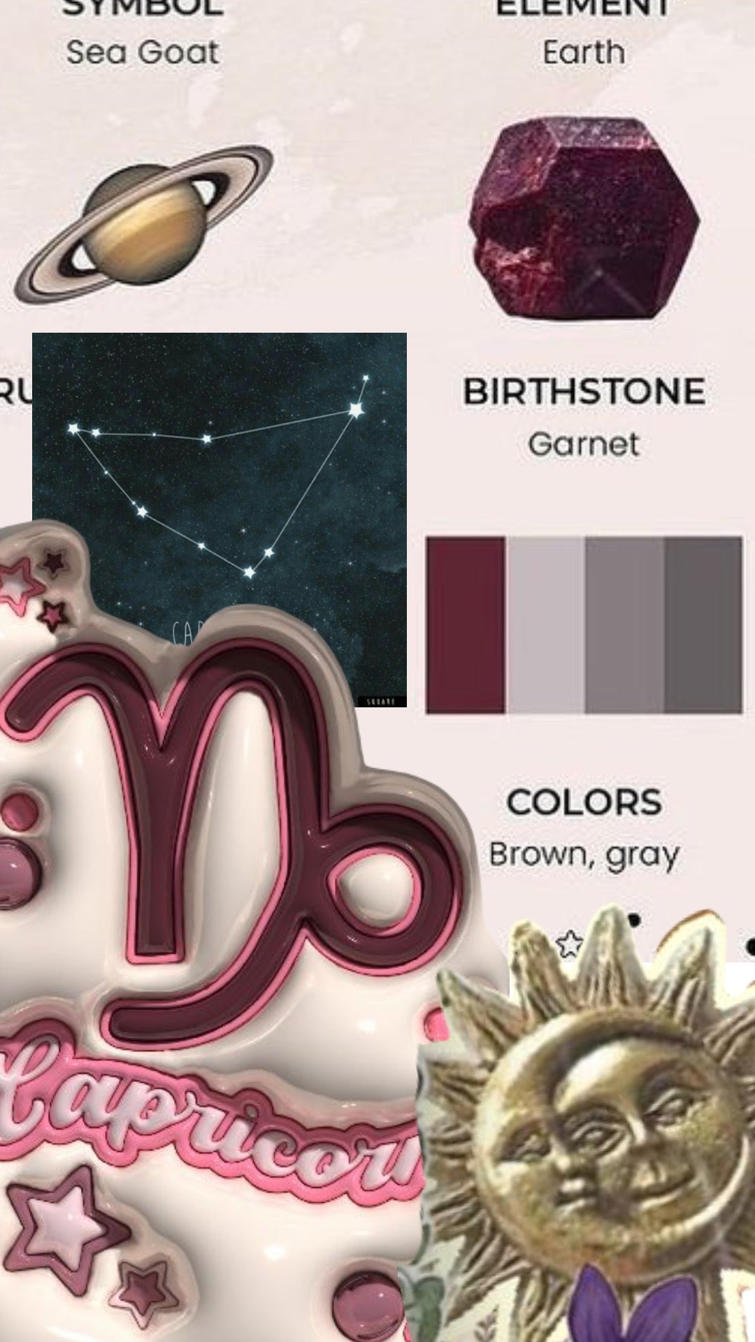 Press-on nails Capricorne