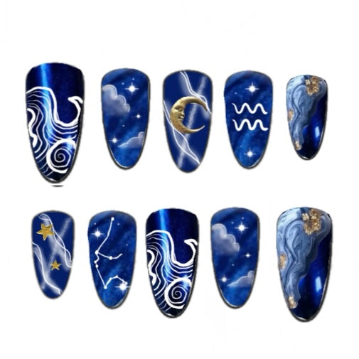 Press-on nails Verseau