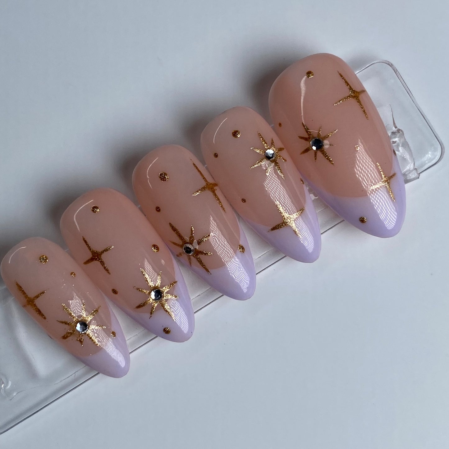 Press-on nails « FRENCH GALAXY » (couleur au choix)