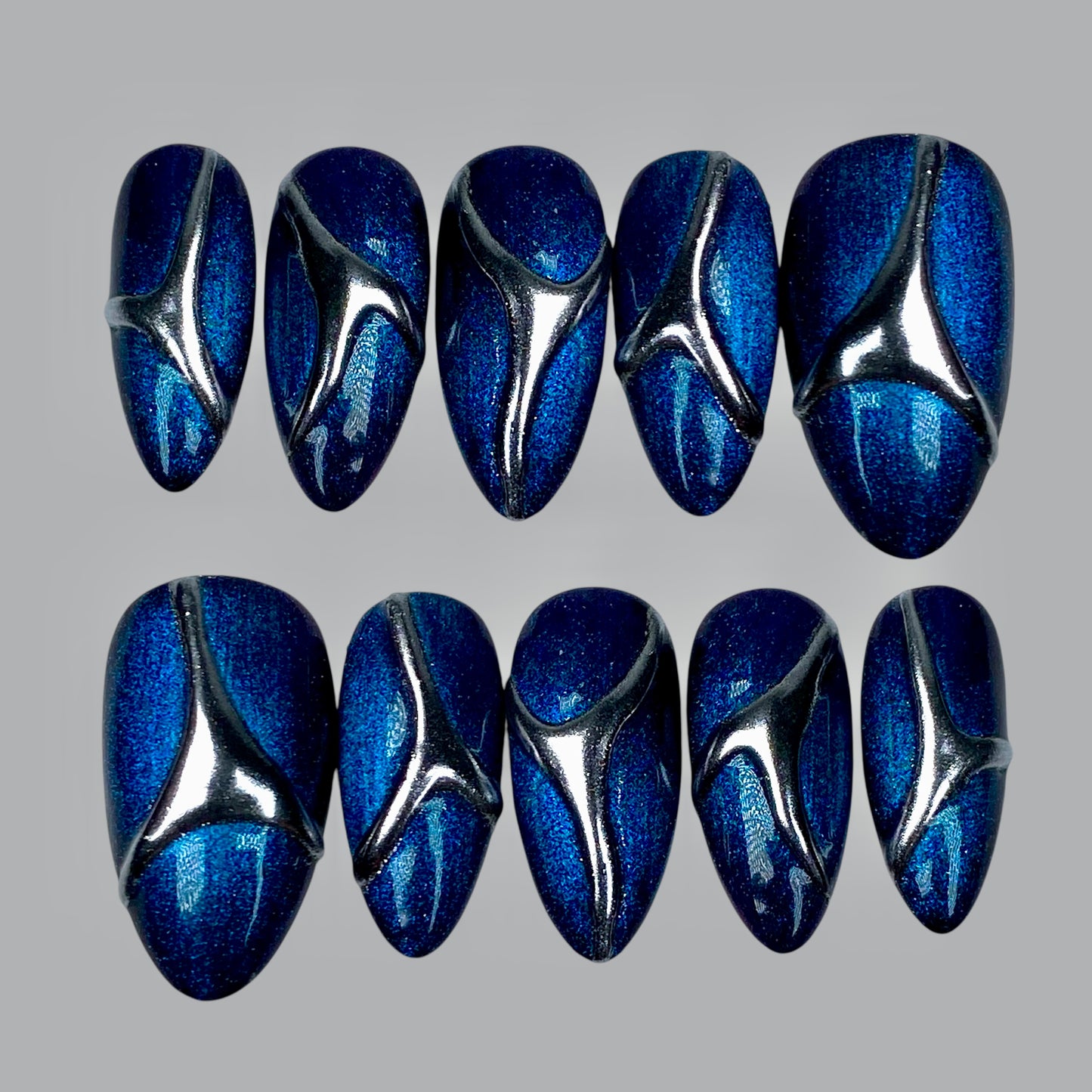 Press-on nails « MIDNIGHT FROST »