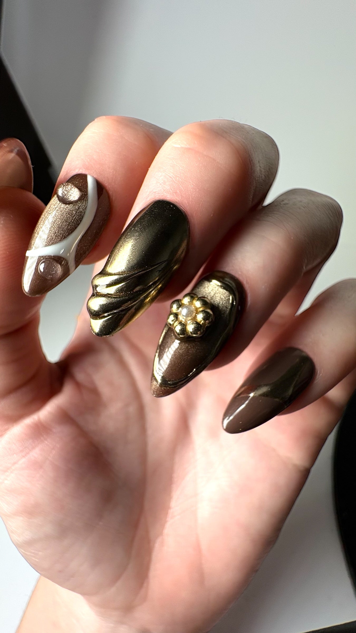 Press-on nails « HOT COFFEE »