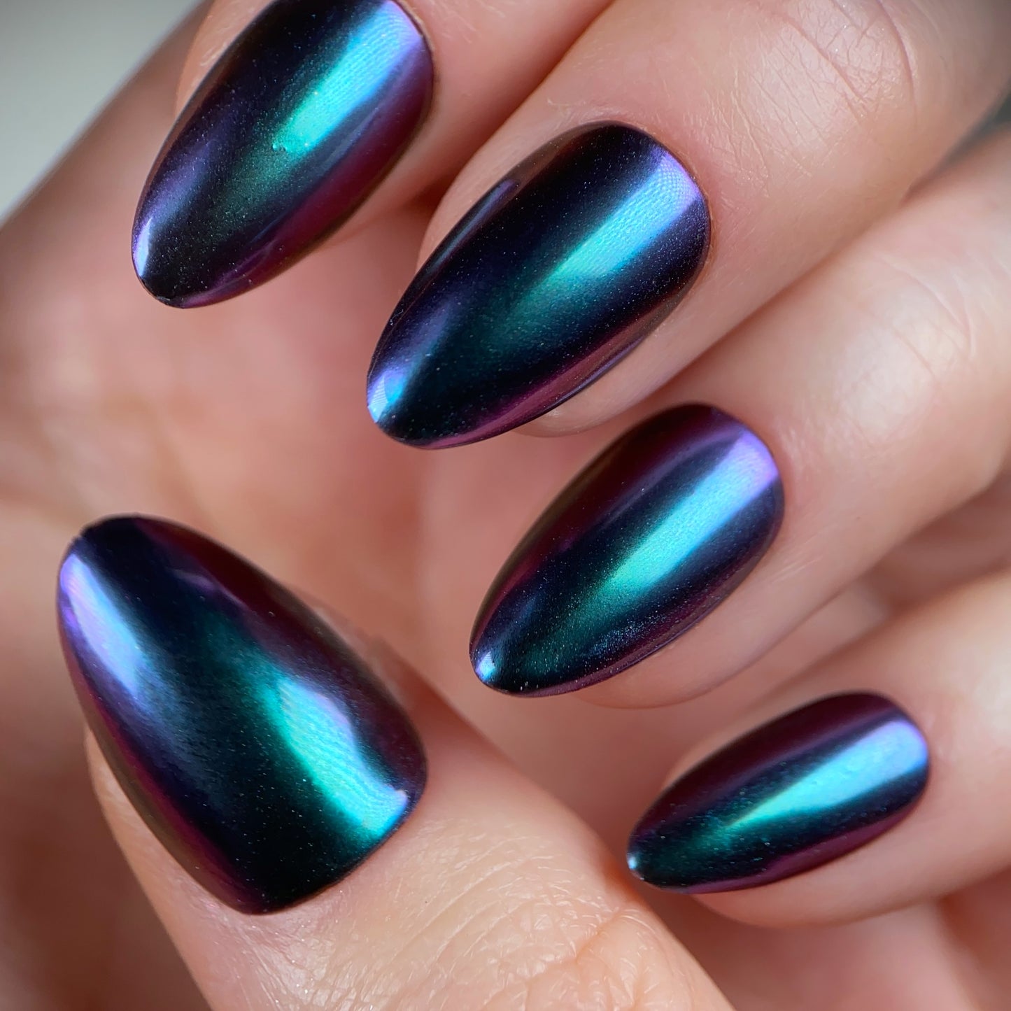 Press-on nails chrome (couleur au choix)