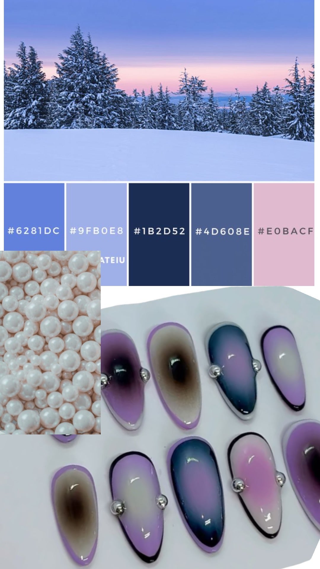 Press-on nails « WINTER AURA »