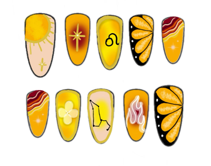 Press-on nails Lion