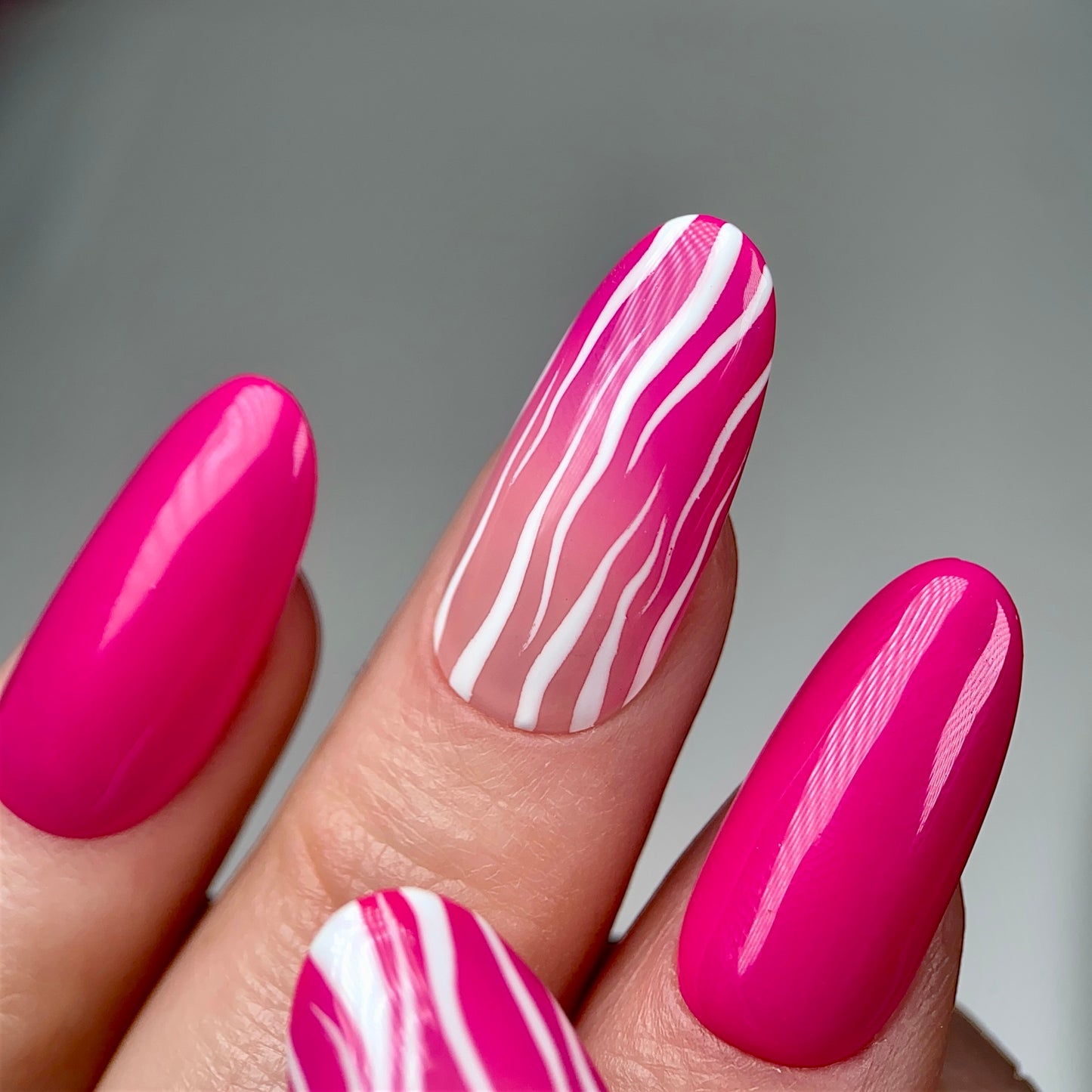 Press-on nails « PINK ZEBRA » (couleur au choix)