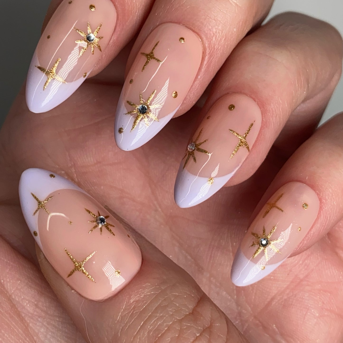 Press-on nails « FRENCH GALAXY » (couleur au choix)