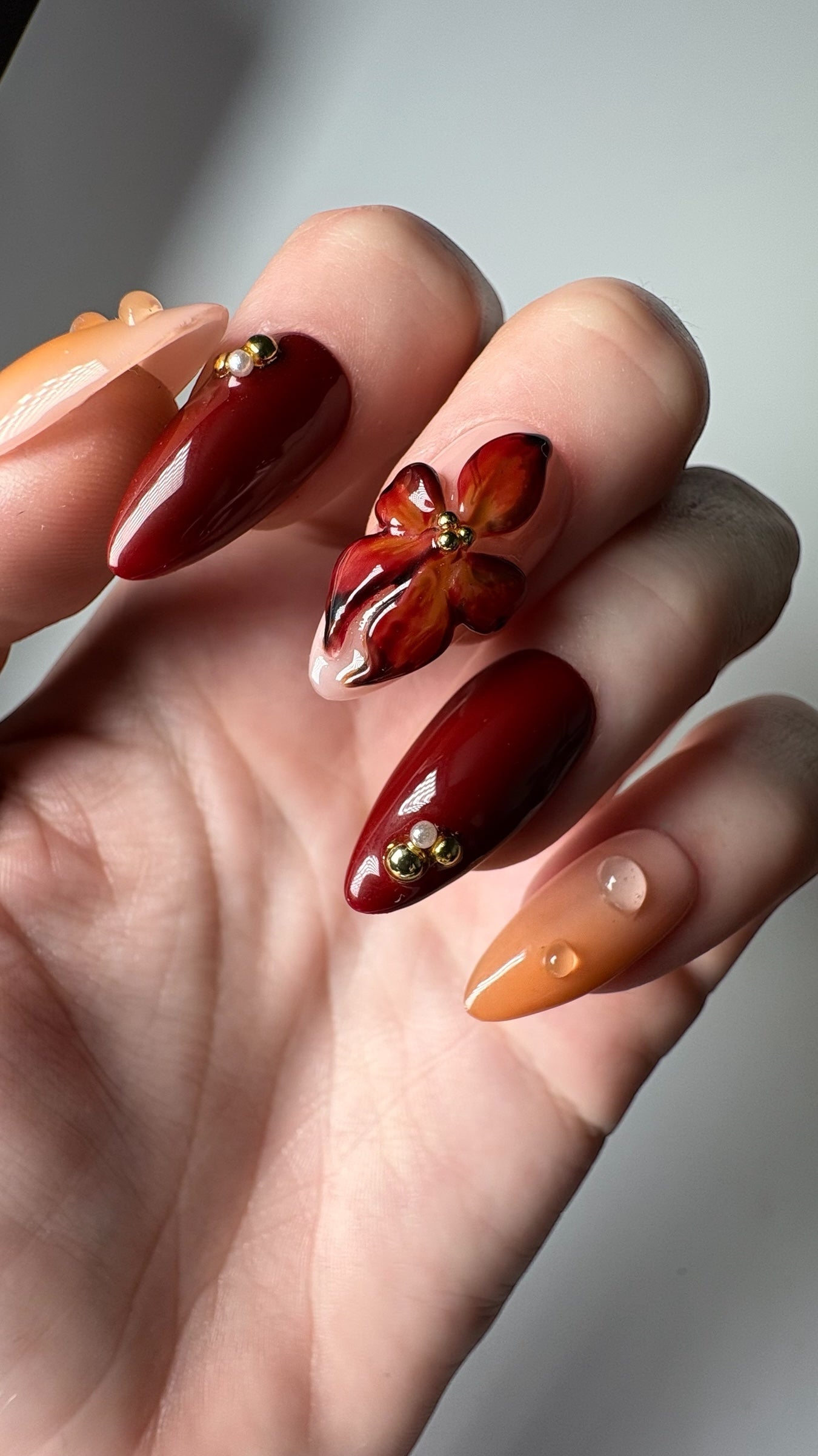 Press-on nails « FALL ROSÉE »
