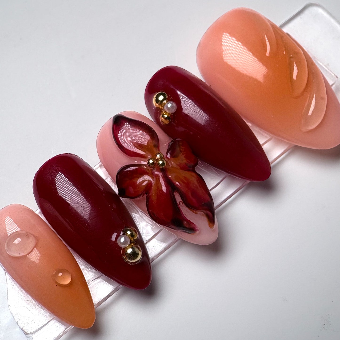Press-on nails « FALL ROSÉE »