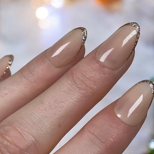 Press-on nails « SPARKLE LYCHEE »