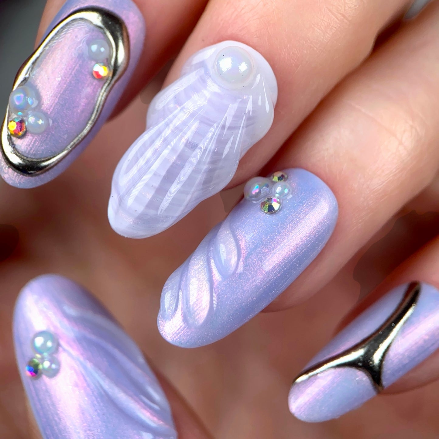 Press-on nails « BABY SHELL »