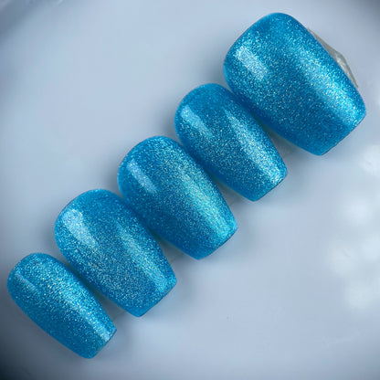 Press-on nails effet Cat Eye (couleur au choix)