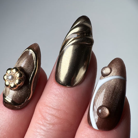Press-on nails « HOT COFFEE »
