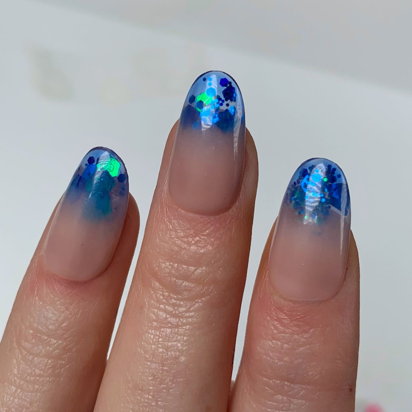 Press-on nails « SHINY CORNFLOWER »