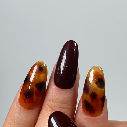 Press-on nails « CHERRY LEOPARD »