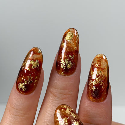 Press-on nails « GOLDEN FALL »