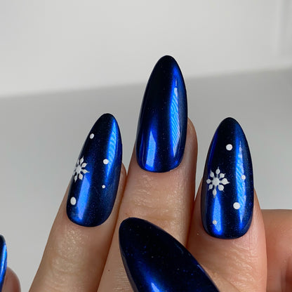 Press-on nails « ICY SAPPHIRE » (couleur au choix)