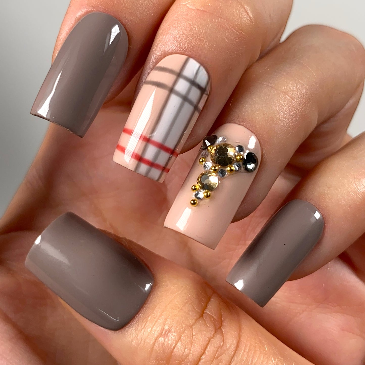 Press-on nails « SWEET PLAID »