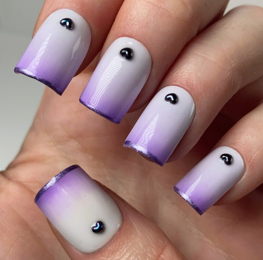 Press-on nails « PURPLE HEARTS »