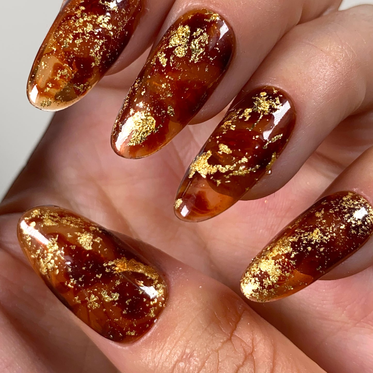 Press-on nails « GOLDEN FALL »