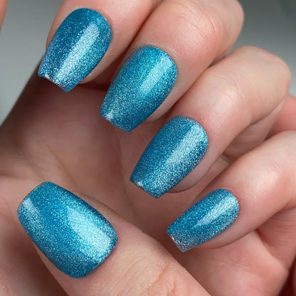 Press-on nails effet Cat Eye (couleur au choix)