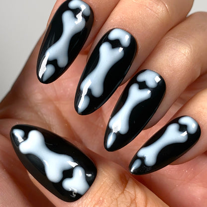 Press-on nails « FLUO BONES»