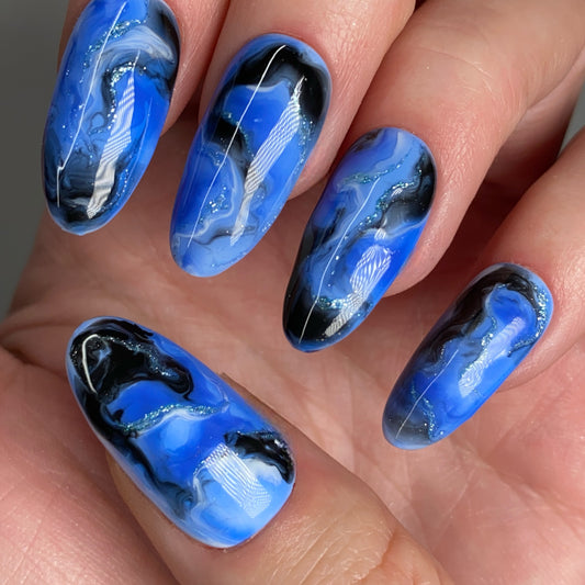 Press-on nails « DEEP OCEAN »