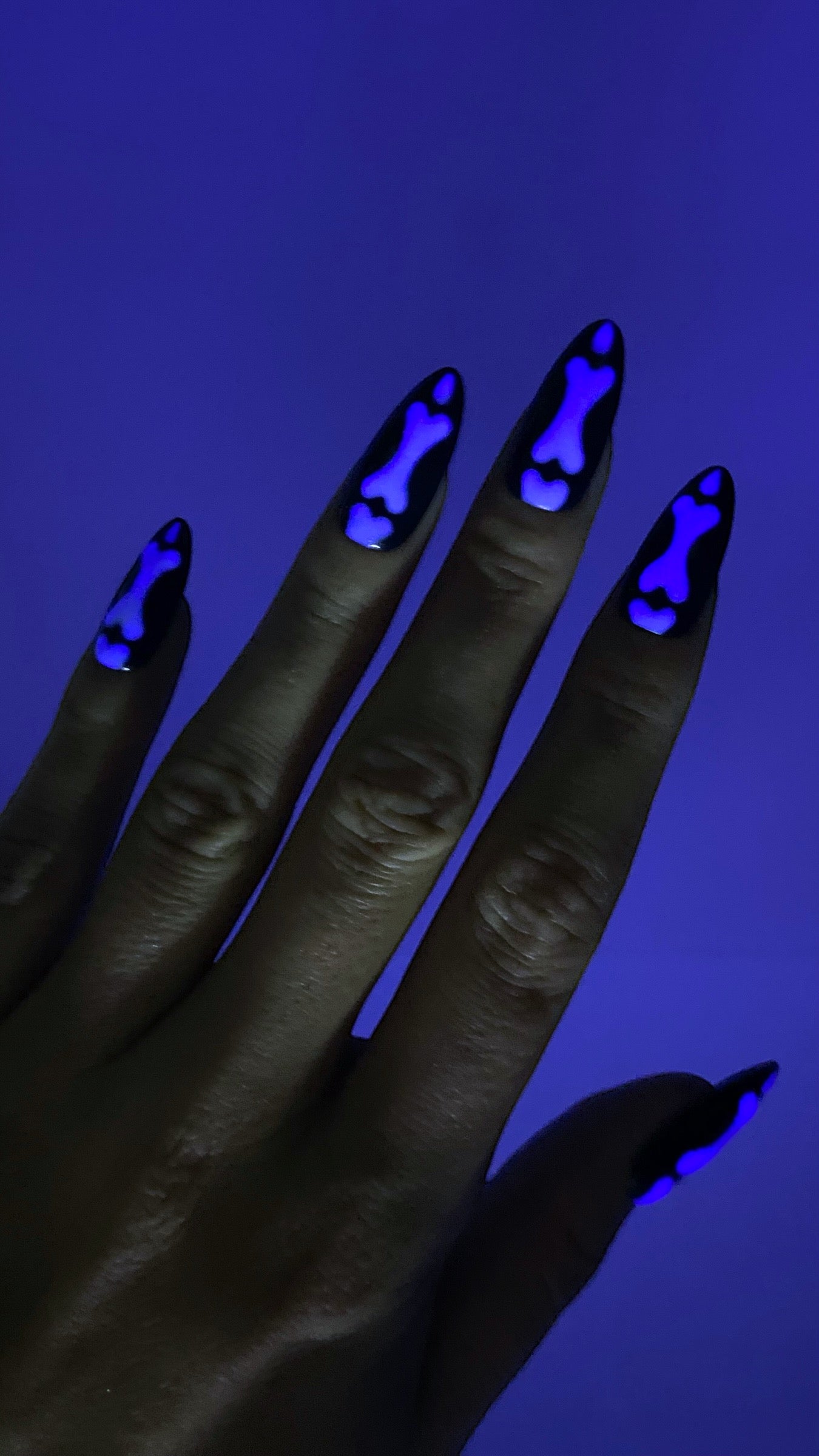 Press-on nails « FLUO BONES»