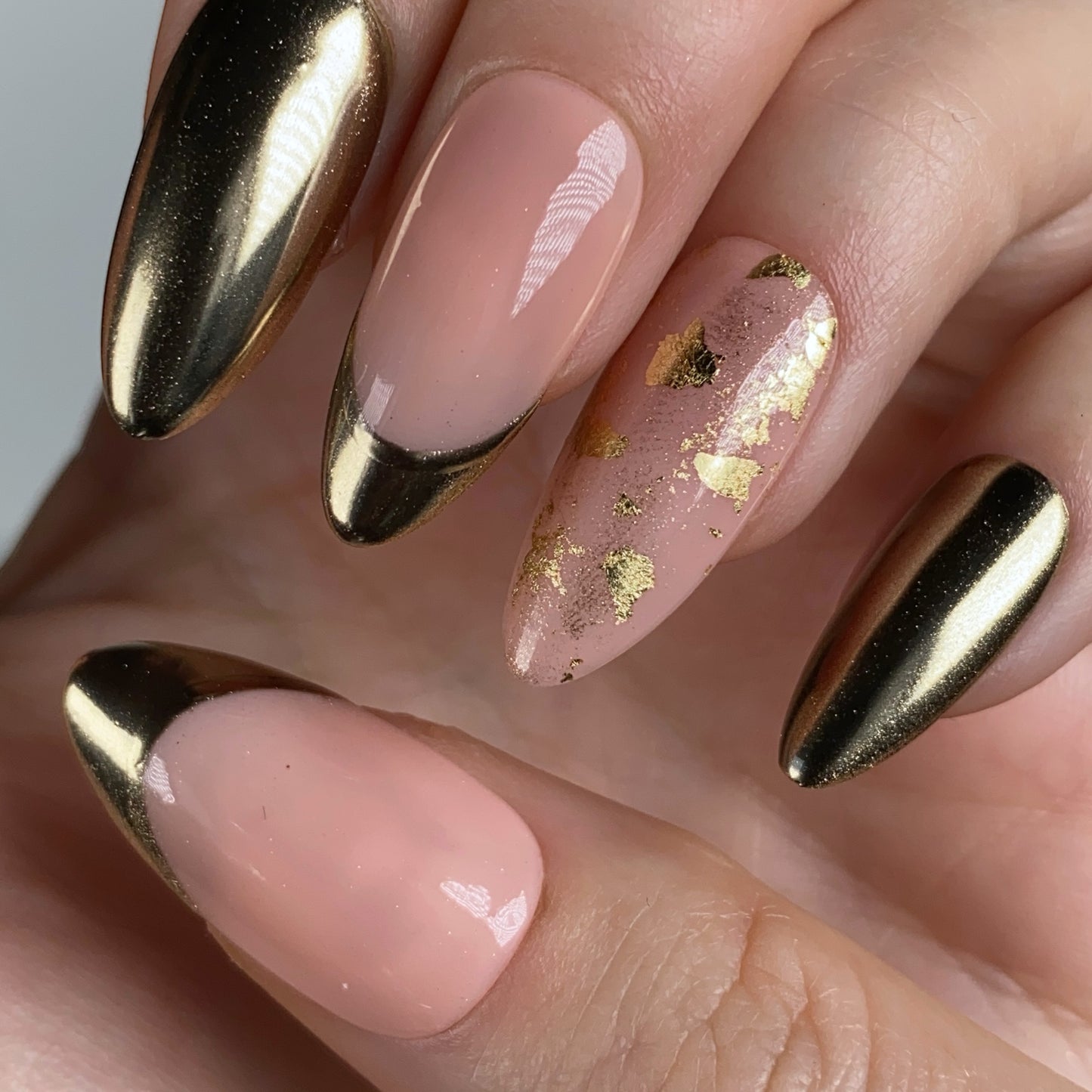 Press-on nails « GOLD DIGGER »