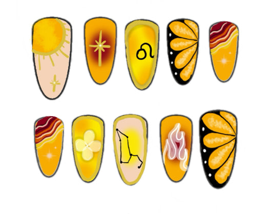 Press-on nails Lion