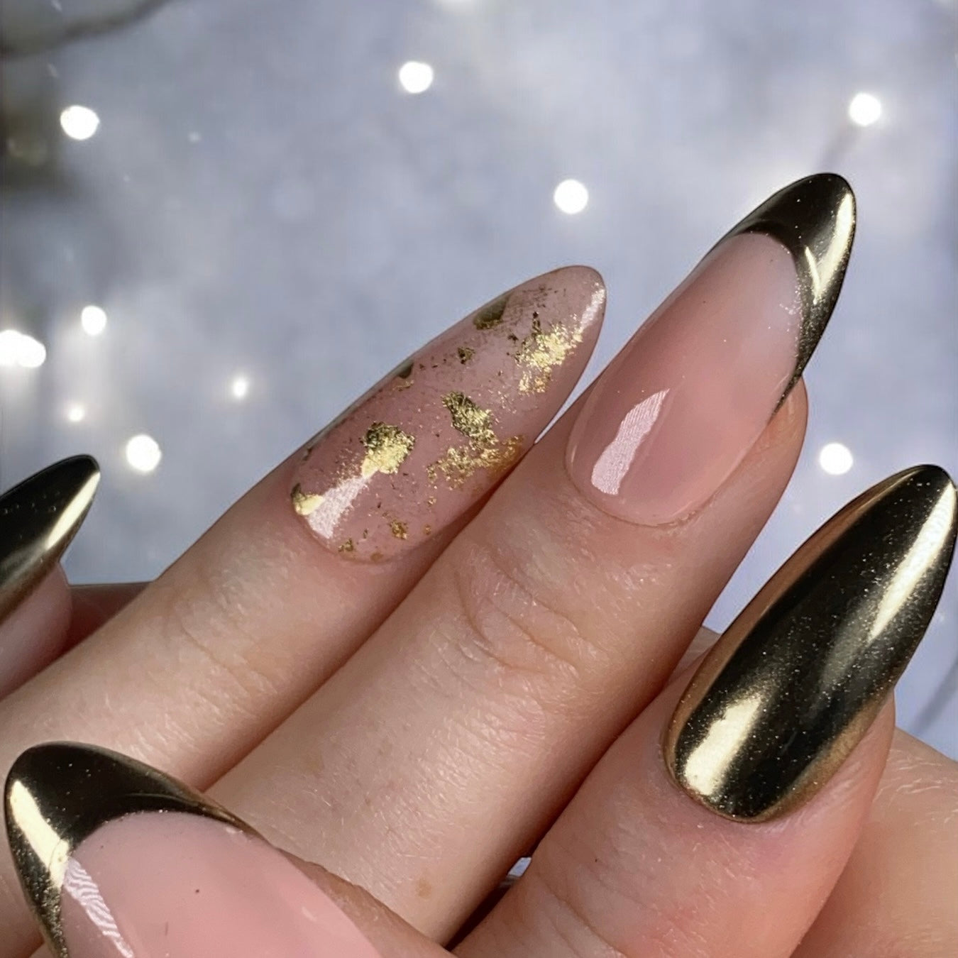 Press-on nails « GOLD DIGGER »