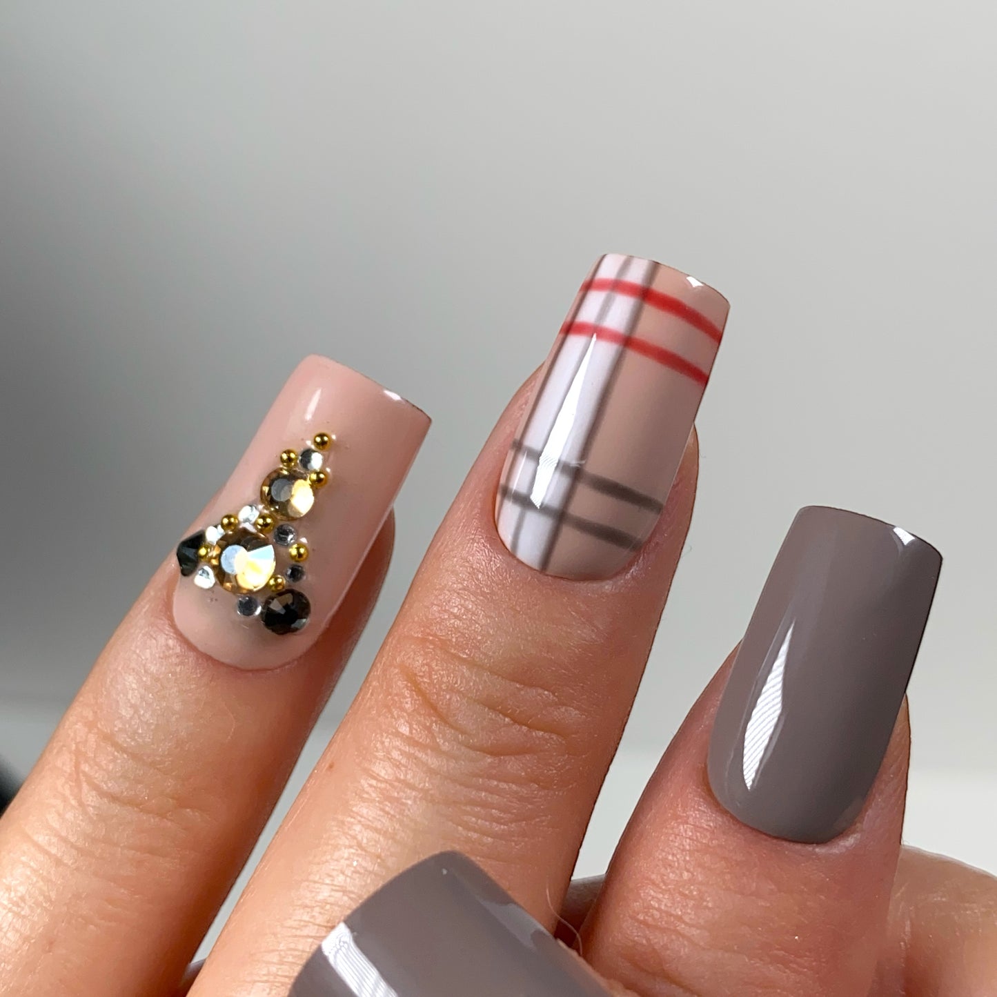 Press-on nails « SWEET PLAID »