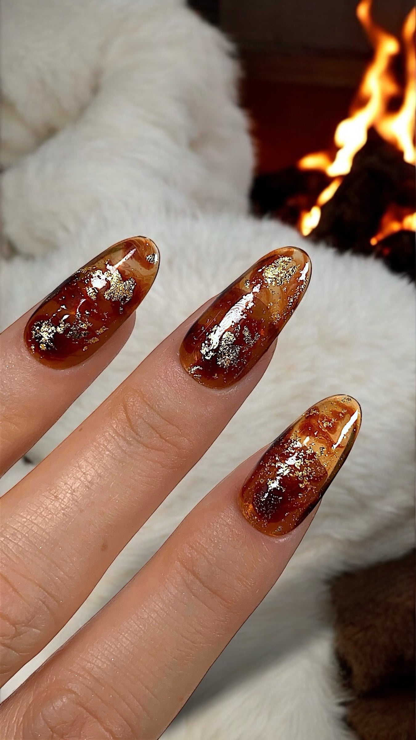 Press-on nails « GOLDEN FALL »