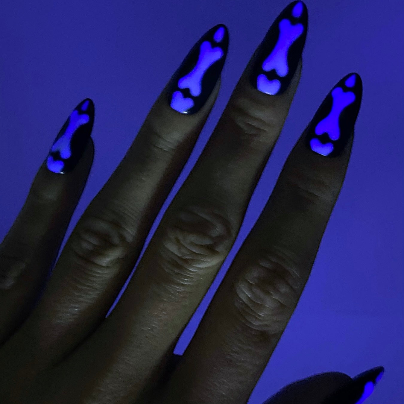 Press-on nails « FLUO BONES»