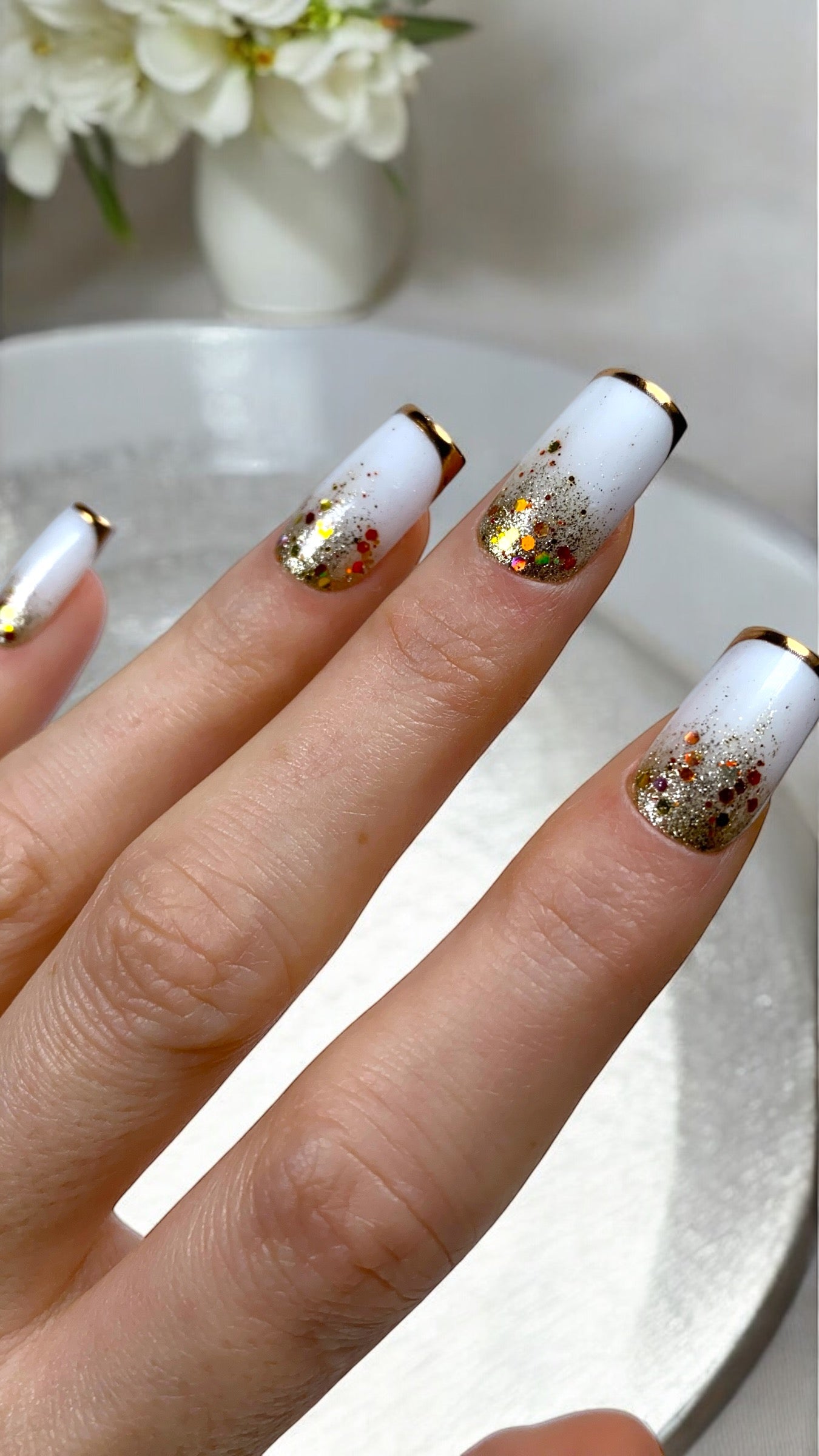 Press-on nails « SNOW GLOW »