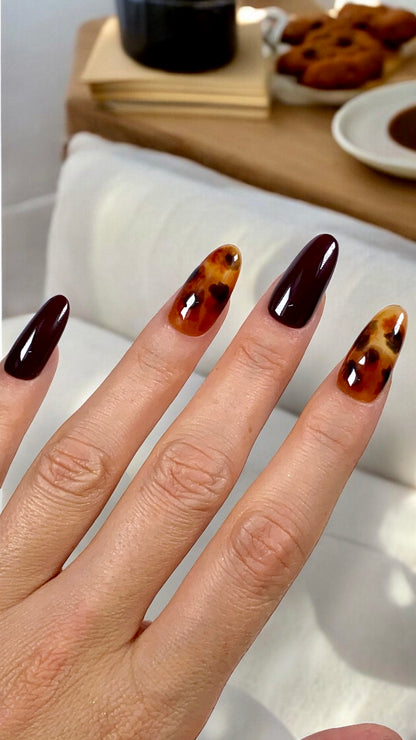 Press-on nails « CHERRY LEOPARD »