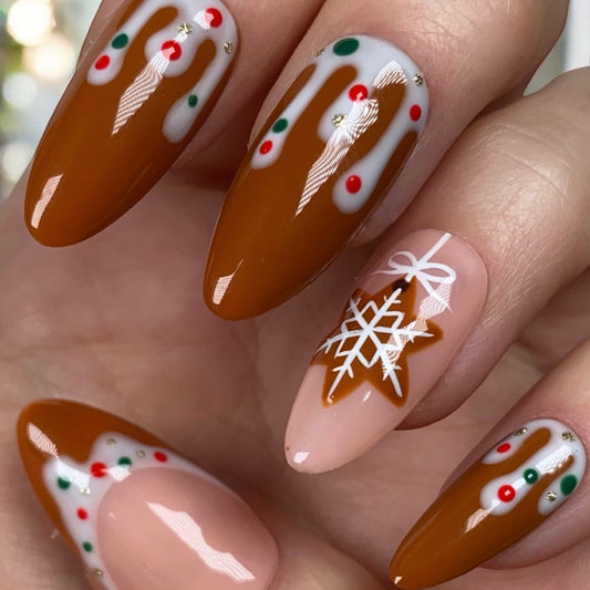 Press-on nails « GINGERBREAD »