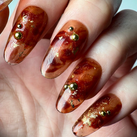 Press-on nails « GOLDEN FALL »
