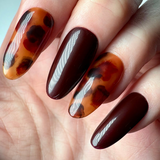 Press-on nails « CHERRY LEOPARD »