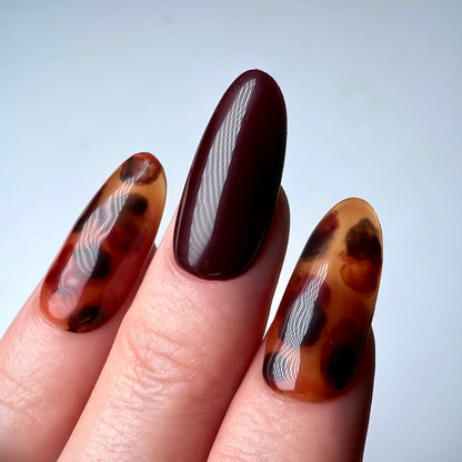 Press-on nails « CHERRY LEOPARD »