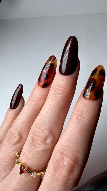 Press-on nails « CHERRY LEOPARD »
