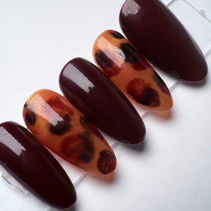 Press-on nails « CHERRY LEOPARD »