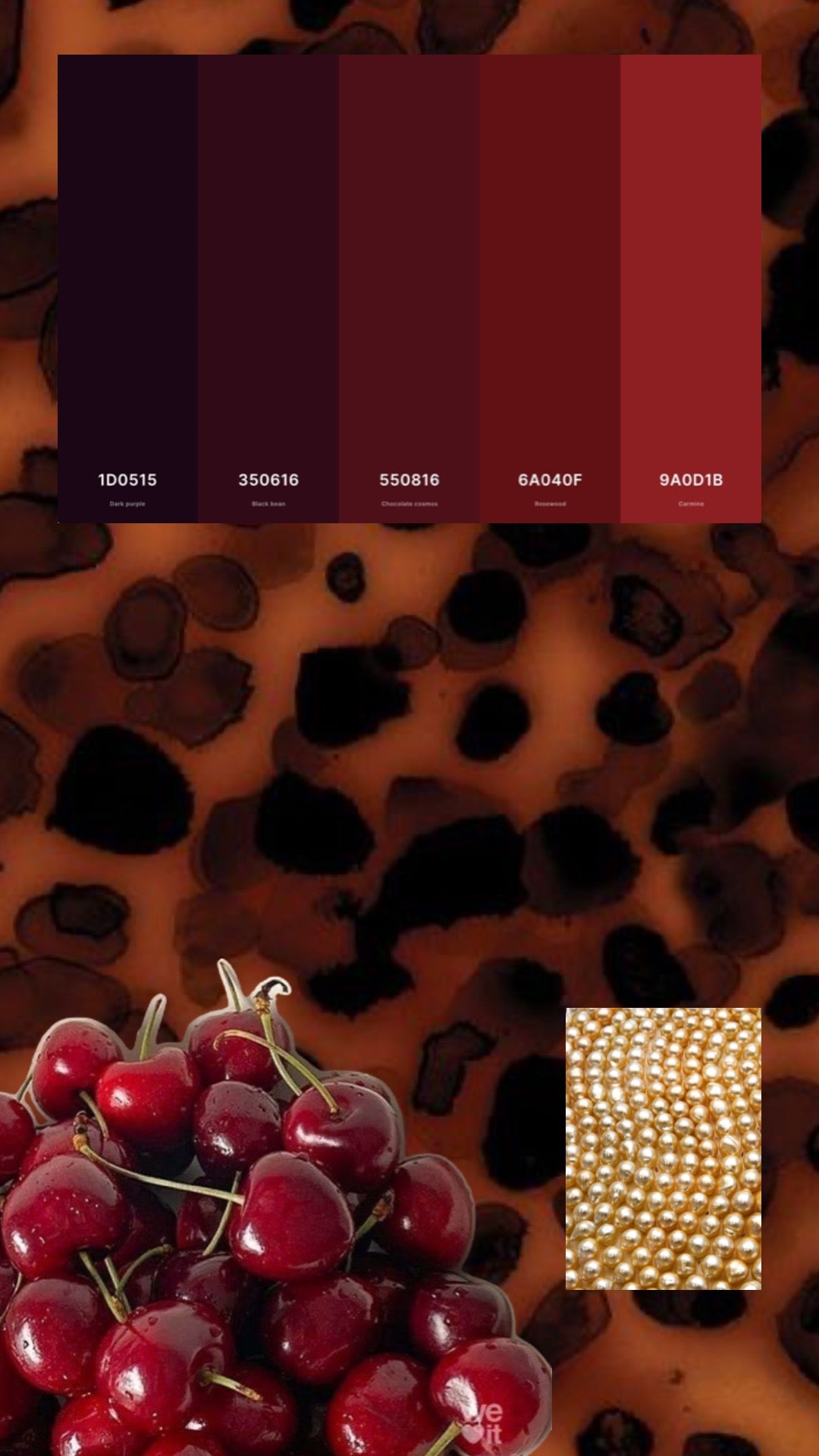 Press-on nails Cherry Tortoise