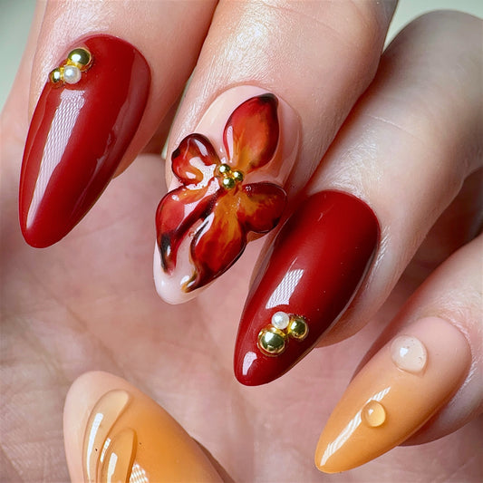 Press-on nails « FALL ROSÉE »