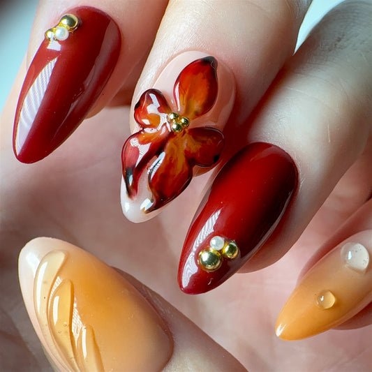 Press-on nails « FALL ROSÉE »