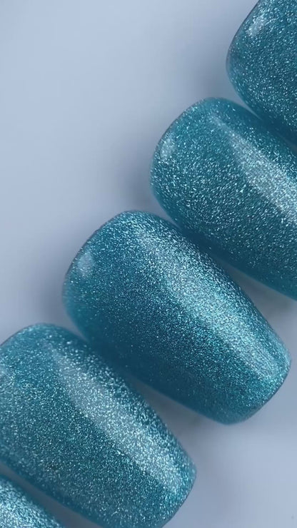 Press-on nails effet Cat Eye (couleur au choix)